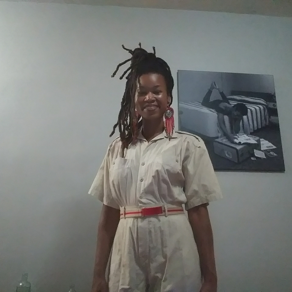 Tan Vintage Jumpsuit - Picture 2 of 4